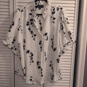 Premise Black and White Floral Blouse